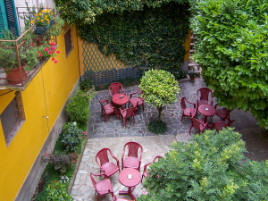 L'affaccio sul giardino interno